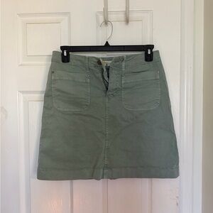 Boden Sage Green A-Line Cotton Skirt